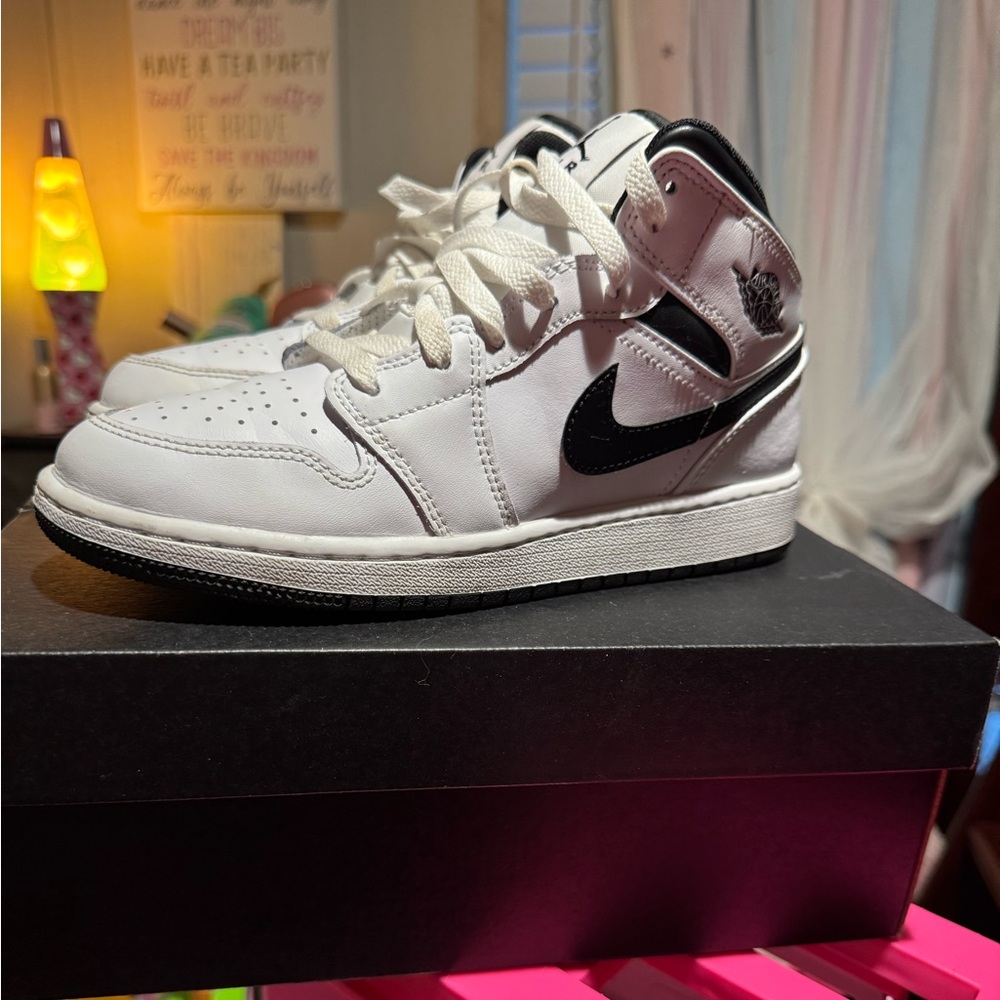 Kids White and Black Sneakers